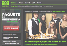 Presentación de 888 casino y su ruleta en vivo