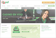 La ruleta en vivo online de Paf Casino